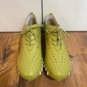 Litfoot Women’s LF9010 Oxford in Green Size 38 Like New Handmade Leather Walking